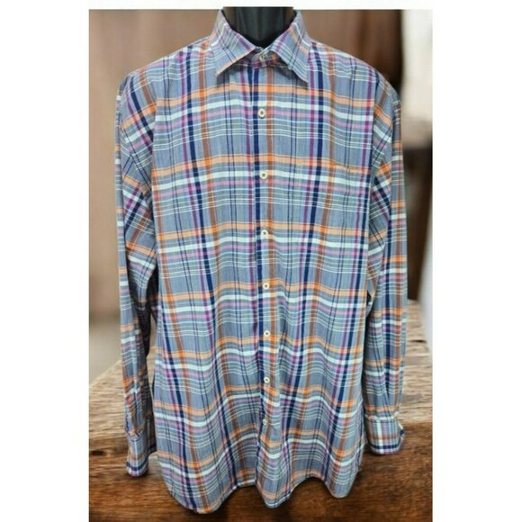 Peter Millar Crown Mens Button-Down Long Sleeve Dress Shirt XL - Picture 1 of 6